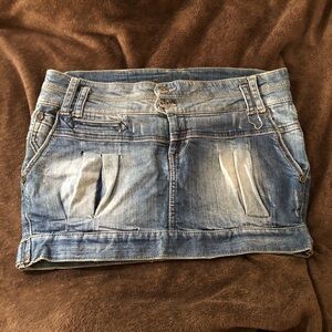 Y2K Vintage Italian Euro denim mini skirt